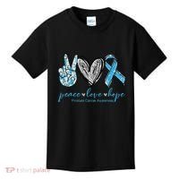 Funny Peace Love Prostate Cancer Awareness Gift Kids T-Shirt thumb 0