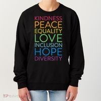 Funny Peace Love Inclusion Equality Diversity Human Rights Gift Women's Sweatshirt thumb 0