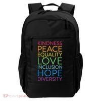 Funny Peace Love Inclusion Equality Diversity Human Rights Gift Backpack thumb 0