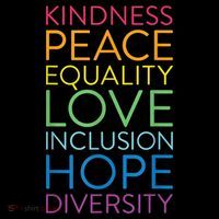 Funny Peace Love Inclusion Equality Diversity Human Rights Gift Bucket Hat thumb 4
