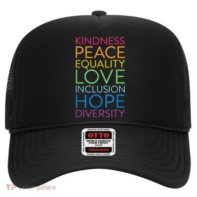Funny Peace Love Inclusion Equality Diversity Human Rights Gift Hat