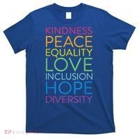 Funny Peace Love Inclusion Equality Diversity Human Rights Gift T-Shirt thumb 0
