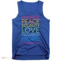 Funny Peace Love Inclusion Equality Diversity Human Rights Gift Tank Top thumb 0