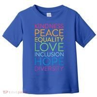 Funny Peace Love Inclusion Equality Diversity Human Rights Gift Toddler T-Shirt thumb 0