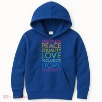Funny Peace Love Inclusion Equality Diversity Human Rights Gift Kids Hoodie thumb 0
