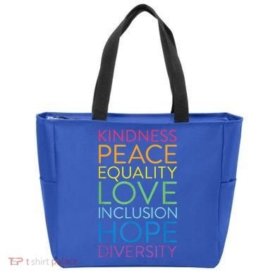 Funny Peace Love Inclusion Equality Diversity Human Rights Gift Tote Bag
