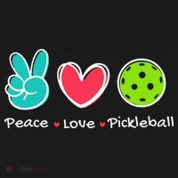 Funny Peace Love Pickleball Court Play Loves Pickleball Women's Hoodie thumb 2