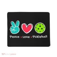Funny Peace Love Pickleball Court Play Loves Pickleball Mousepad thumb 0