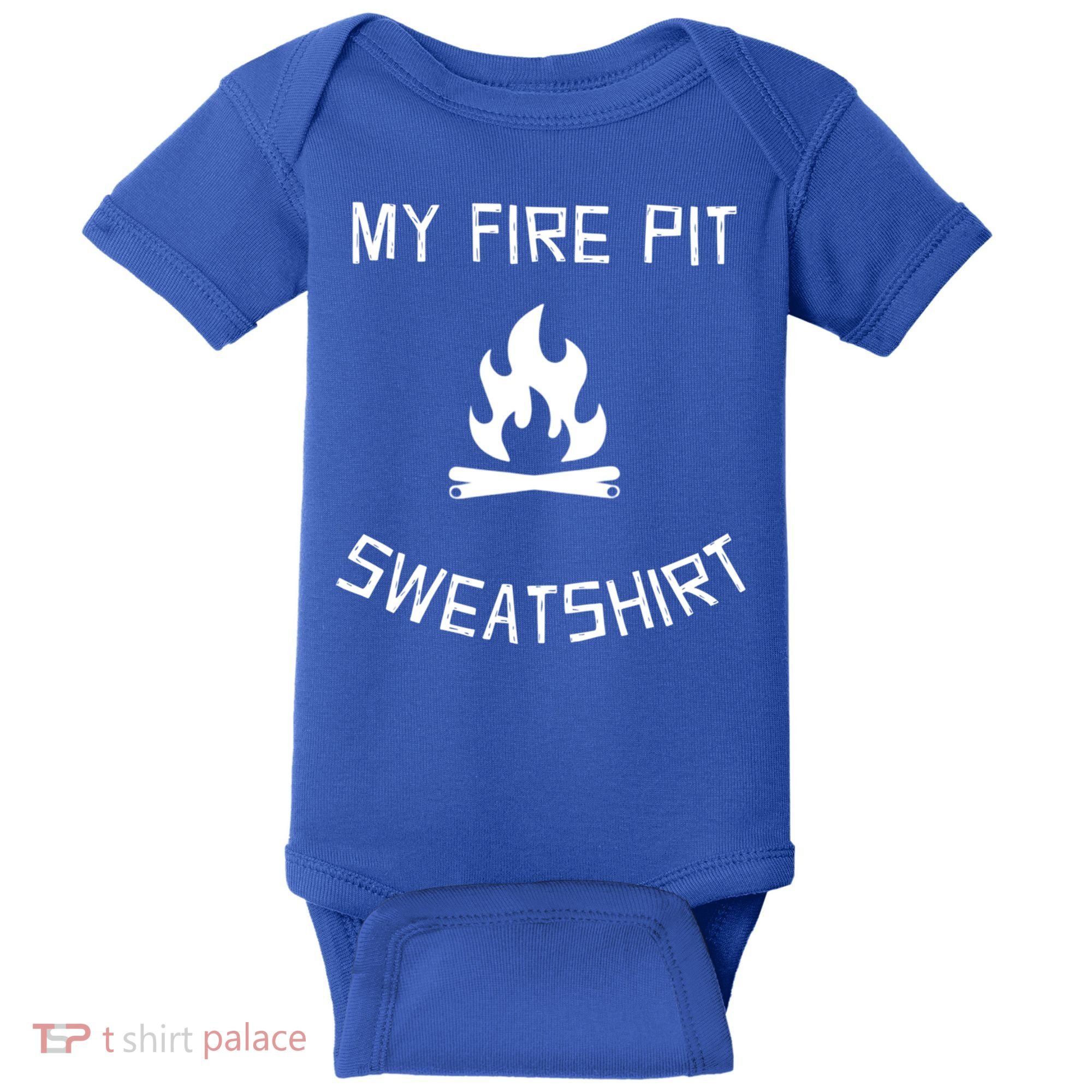 Fire Pit Lake Life Campfire Bonfire Camping Gift Baby Bodysuit