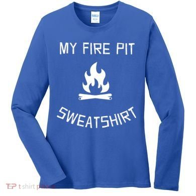 Fire Pit Lake Life Campfire Bonfire Camping Gift Women's Long Sleeve Shirt