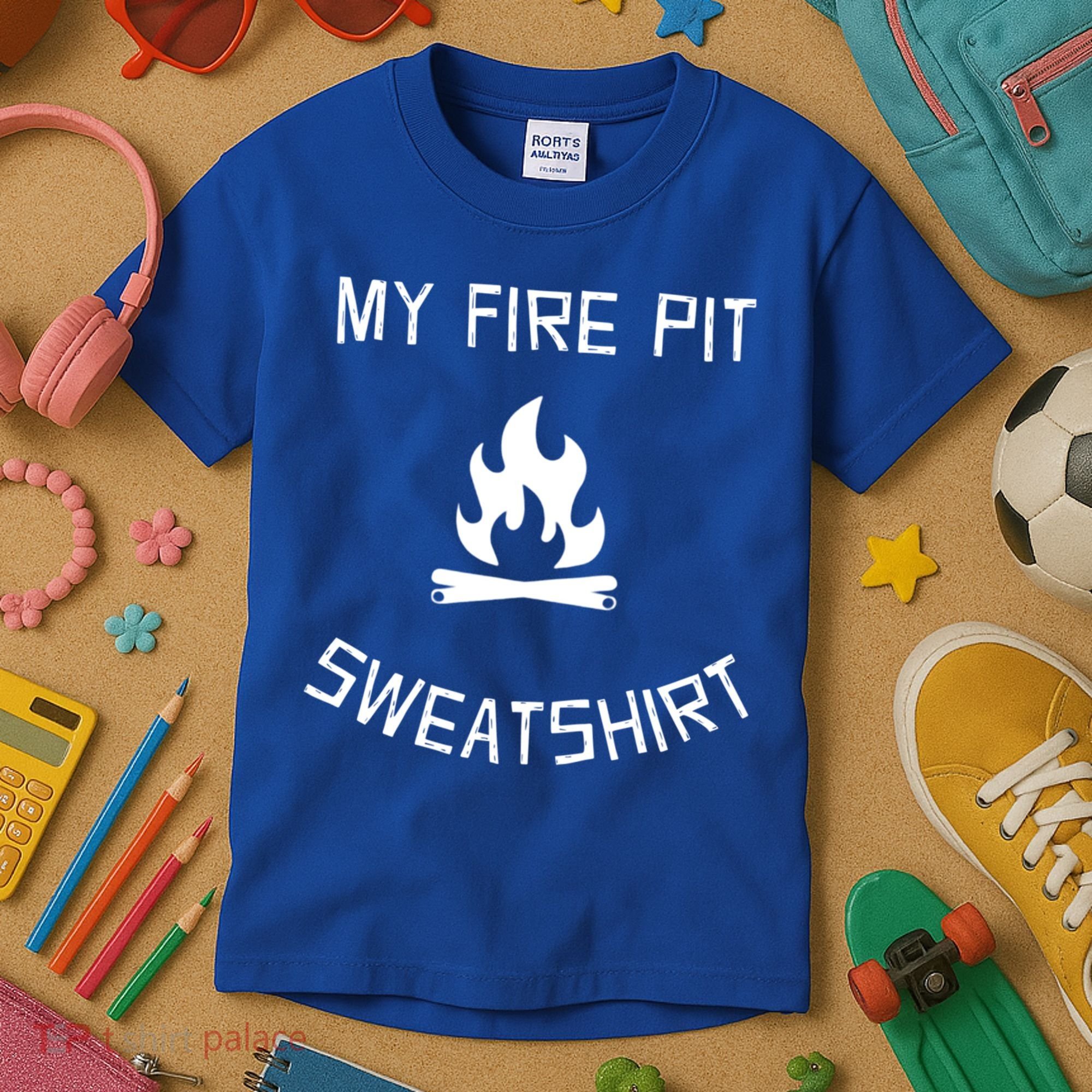 Fire Pit Lake Life Campfire Bonfire Camping Gift Kids T-Shirt