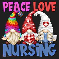 Funny Peace Love Nursing Gnome And Certified Nurse Gift Women's Sweatshirt thumb 2