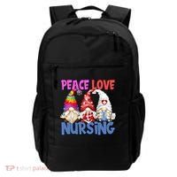 Funny Peace Love Nursing Gnome And Certified Nurse Gift Backpack thumb 0