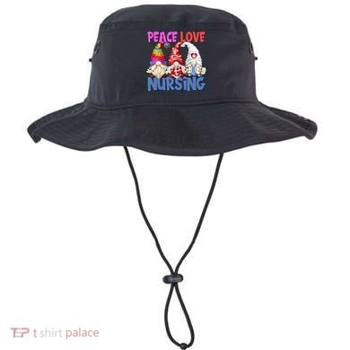 Funny Peace Love Nursing Gnome And Certified Nurse Gift Bucket Hat
