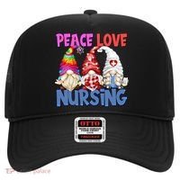 Funny Peace Love Nursing Gnome And Certified Nurse Gift Hat thumb 0