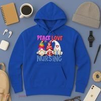Funny Peace Love Nursing Gnome And Certified Nurse Gift Hoodie thumb 3
