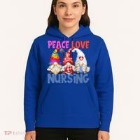 Funny Peace Love Nursing Gnome And Certified Nurse Gift Hoodie thumb 5