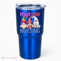 Funny Peace Love Nursing Gnome And Certified Nurse Gift Tumbler thumb 0