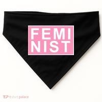Feminist Pink Logo USA-Made Doggie Bandana thumb 0