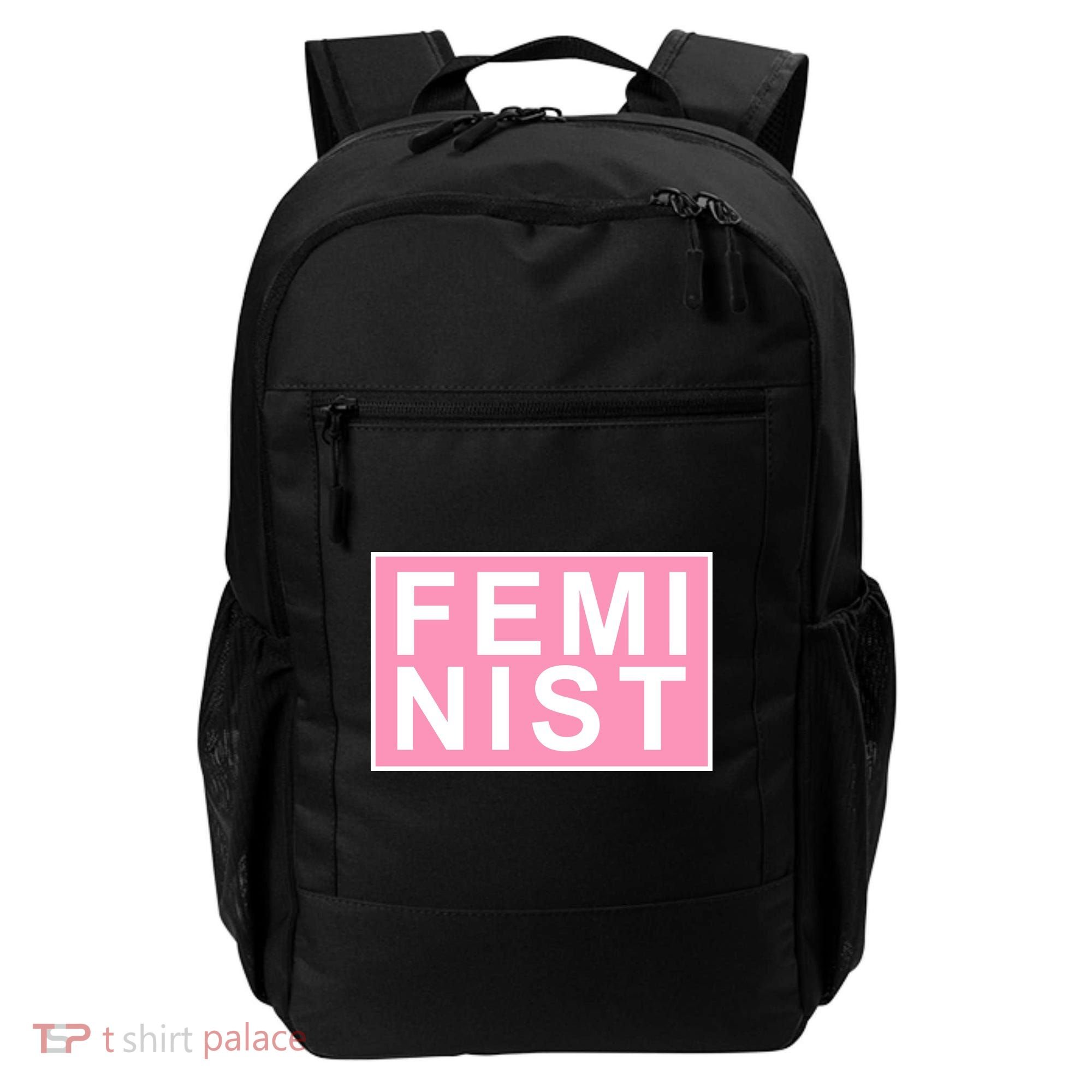 Feminist Pink Logo Backpack