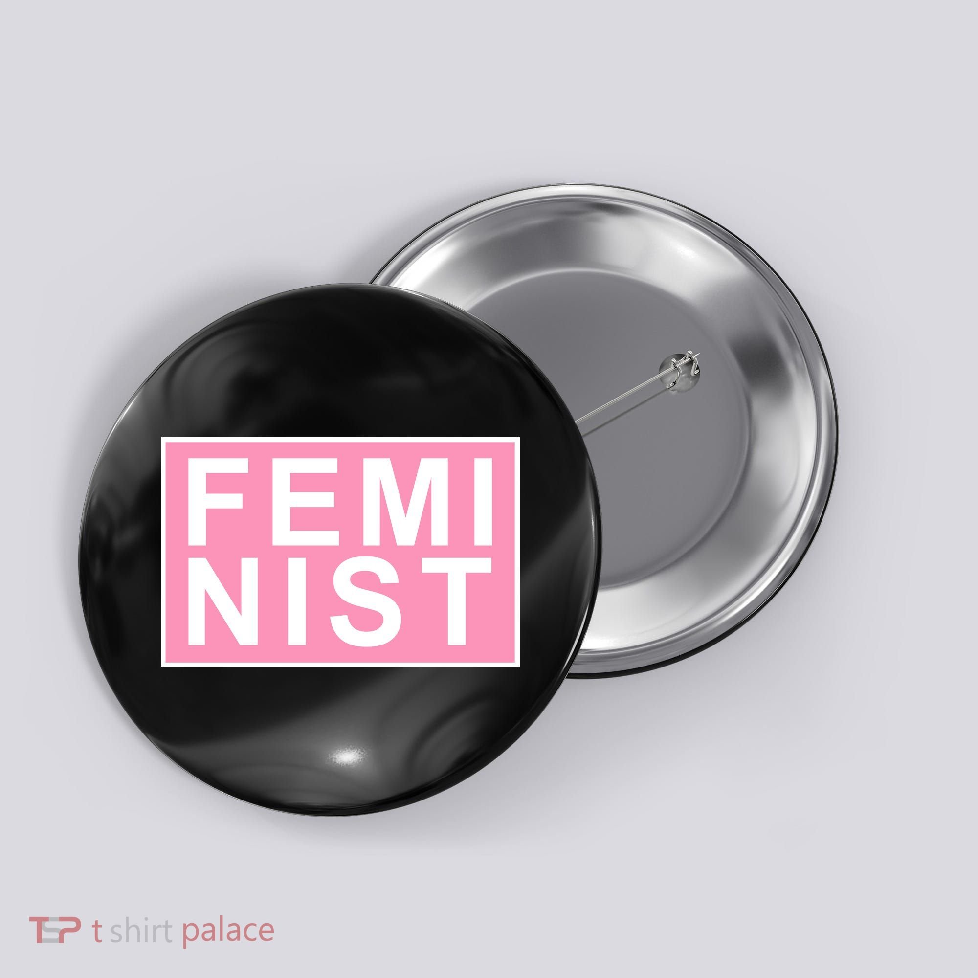 Feminist Pink Logo Button