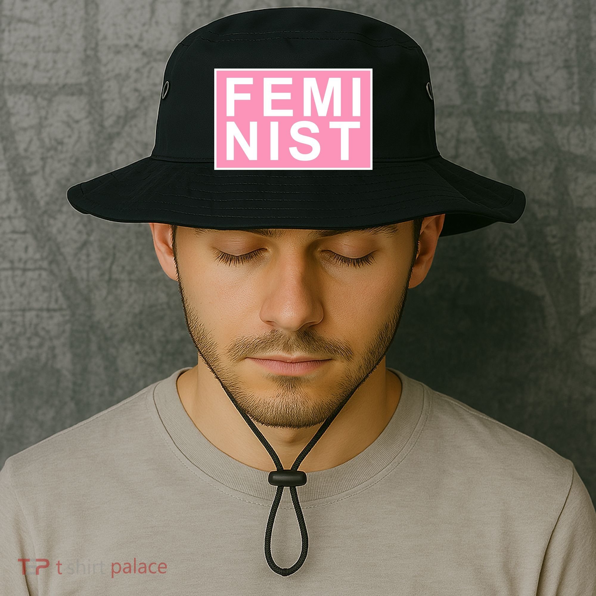 Feminist Pink Logo Bucket Hat