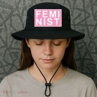 Feminist Pink Logo Bucket Hat thumb 3