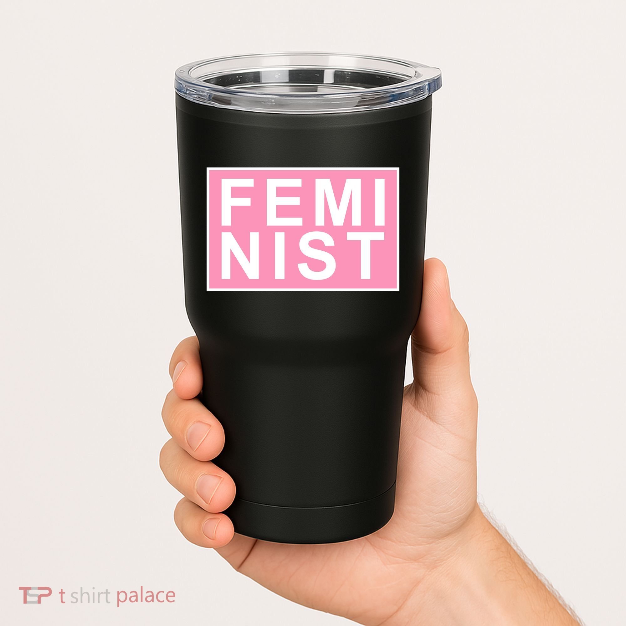 Feminist Pink Logo Tumbler