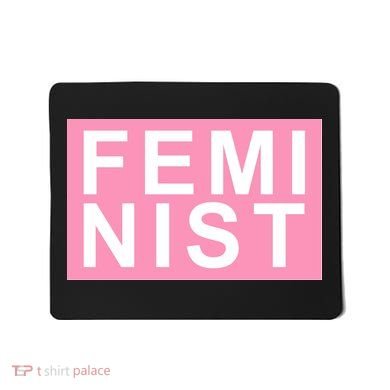 Feminist Pink Logo Mousepad