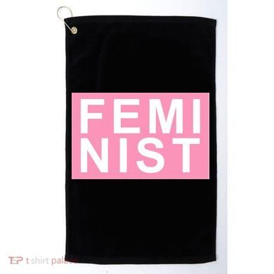 Feminist Pink Logo Golf Towel
