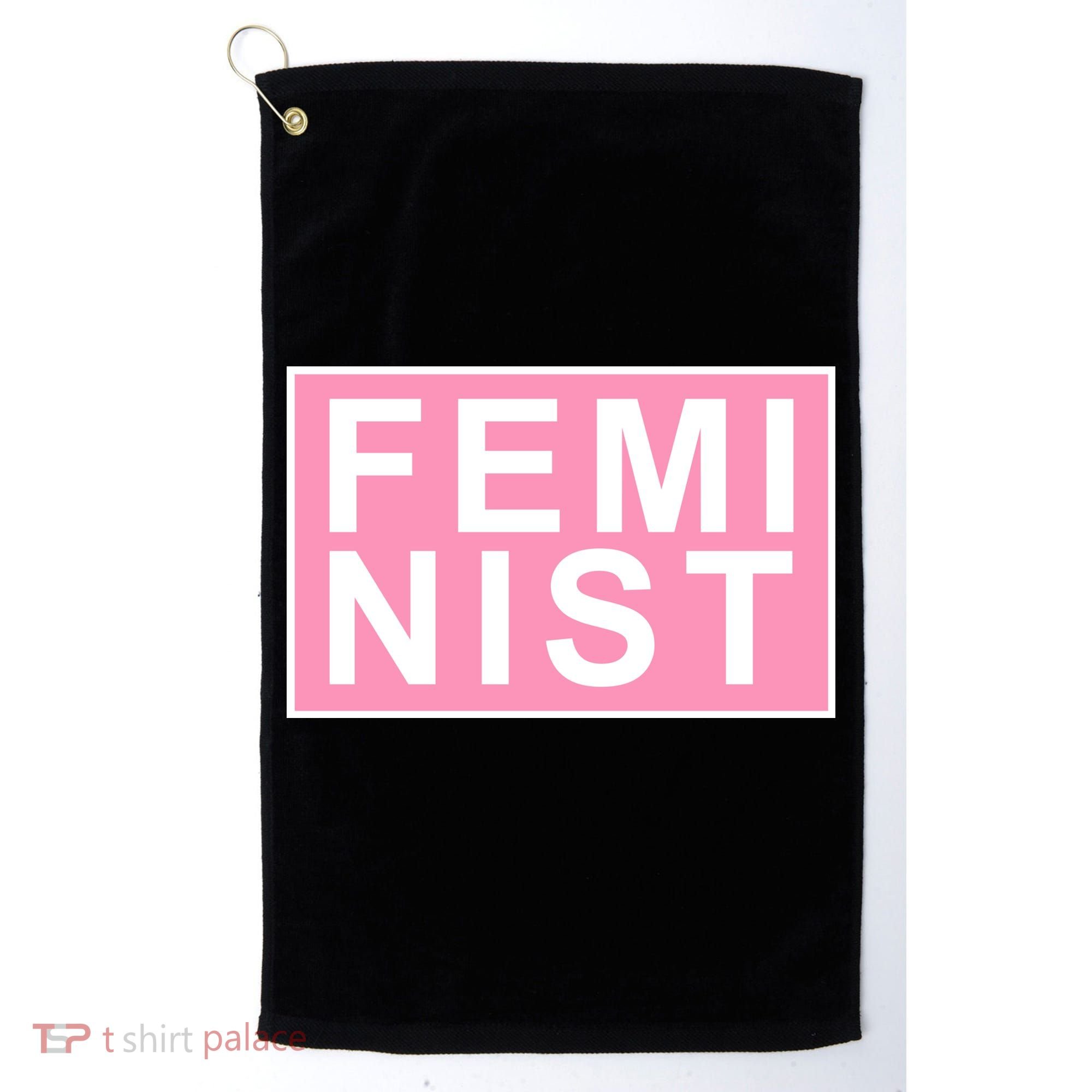 Feminist Pink Logo Golf Towel