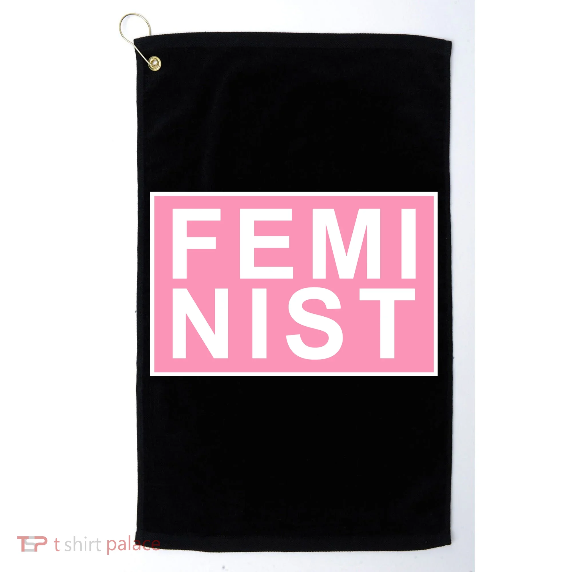 Feminist Pink Logo Golf Towel