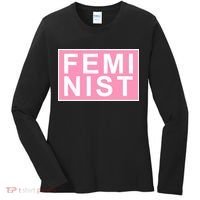 Feminist Pink Logo Women's Long Sleeve Shirt thumb 0