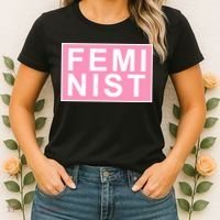 Feminist Pink Logo Women's T-Shirt thumb 2