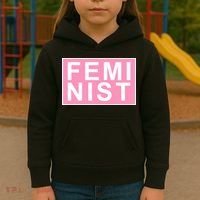 Feminist Pink Logo Kids Hoodie thumb 3