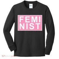 Feminist Pink Logo Kids Long Sleeve Shirt thumb 0