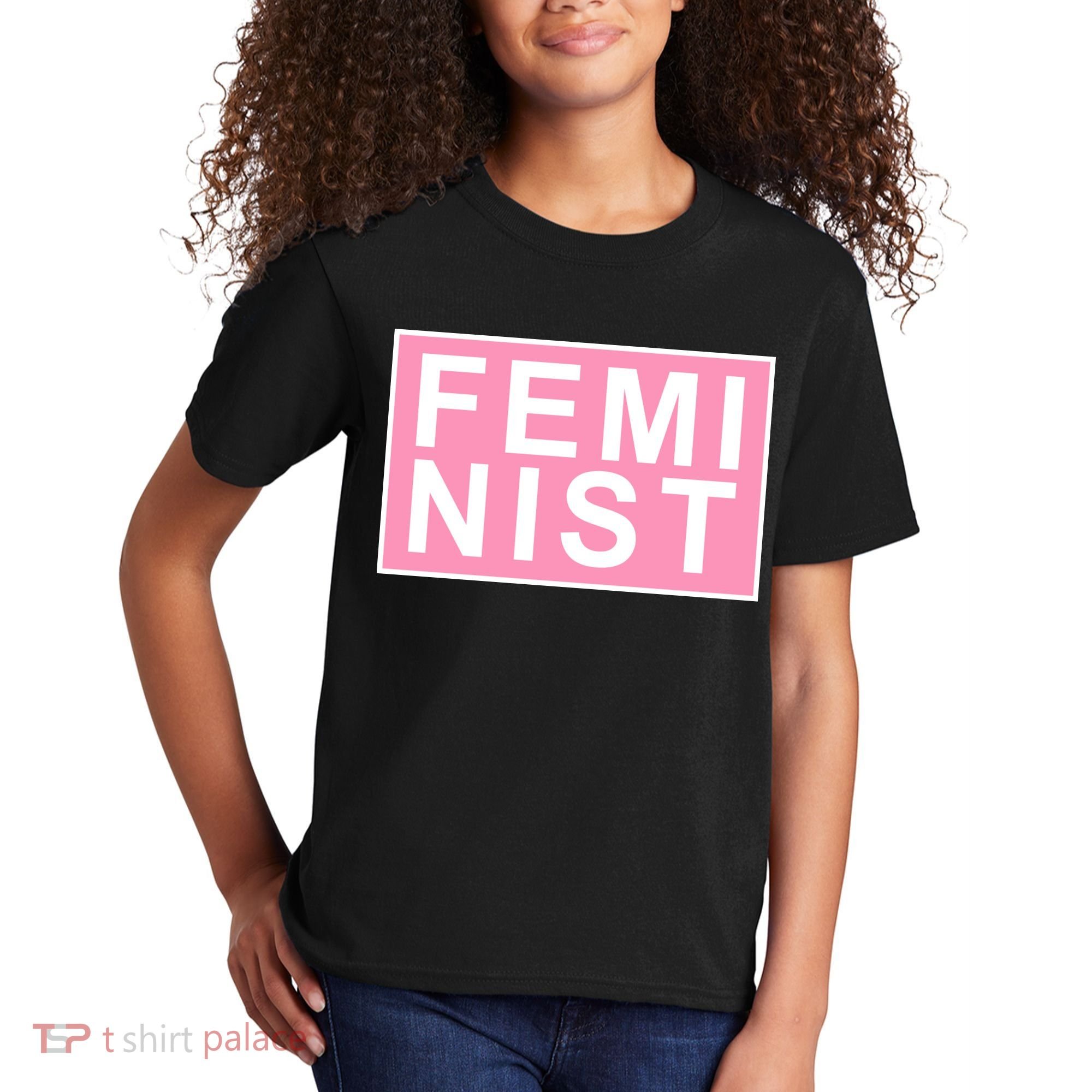 Feminist Pink Logo Kids T-Shirt
