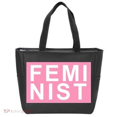 Feminist Pink Logo Tote Bag
