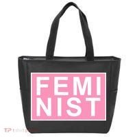 Feminist Pink Logo Tote Bag thumb 0
