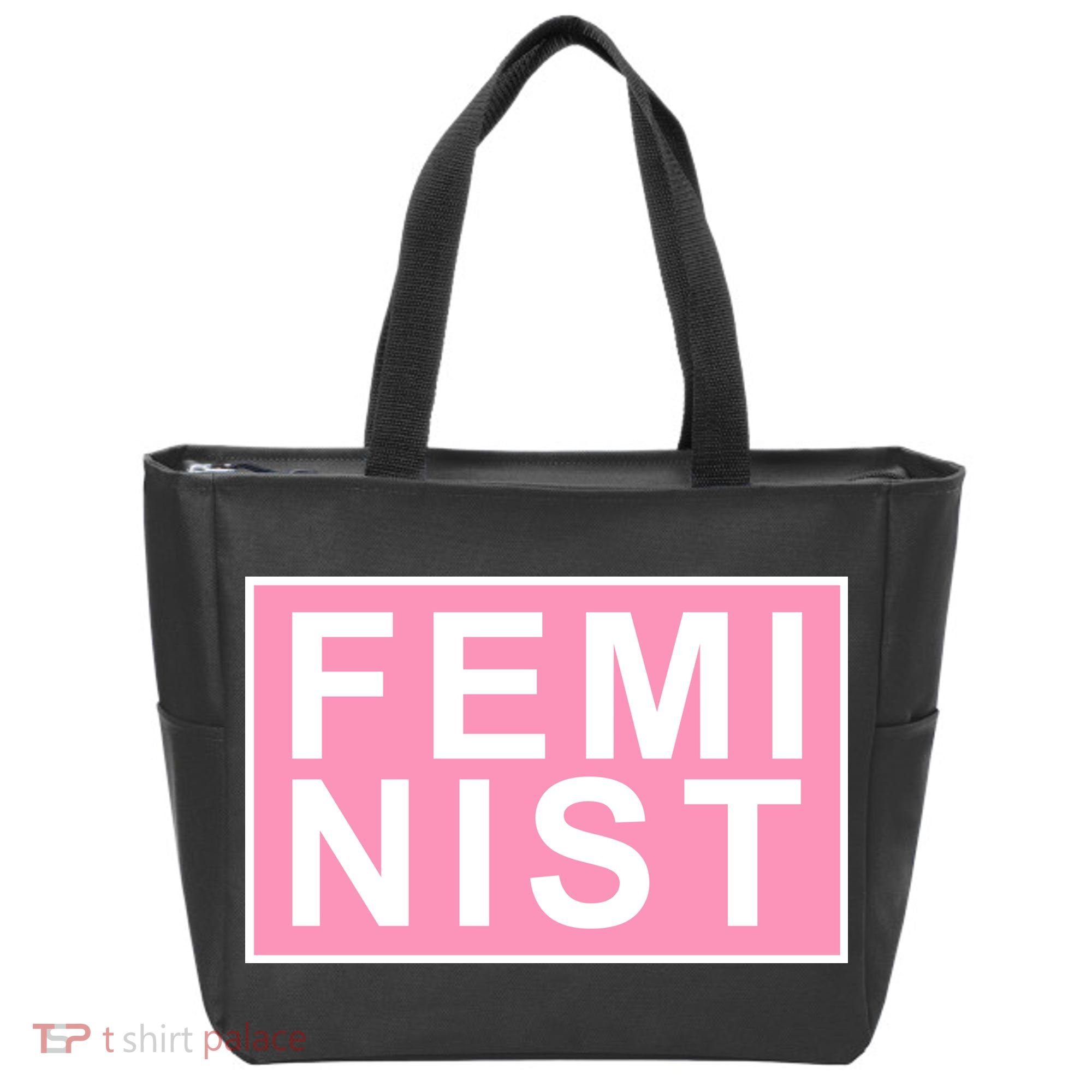 Feminist Pink Logo Tote Bag