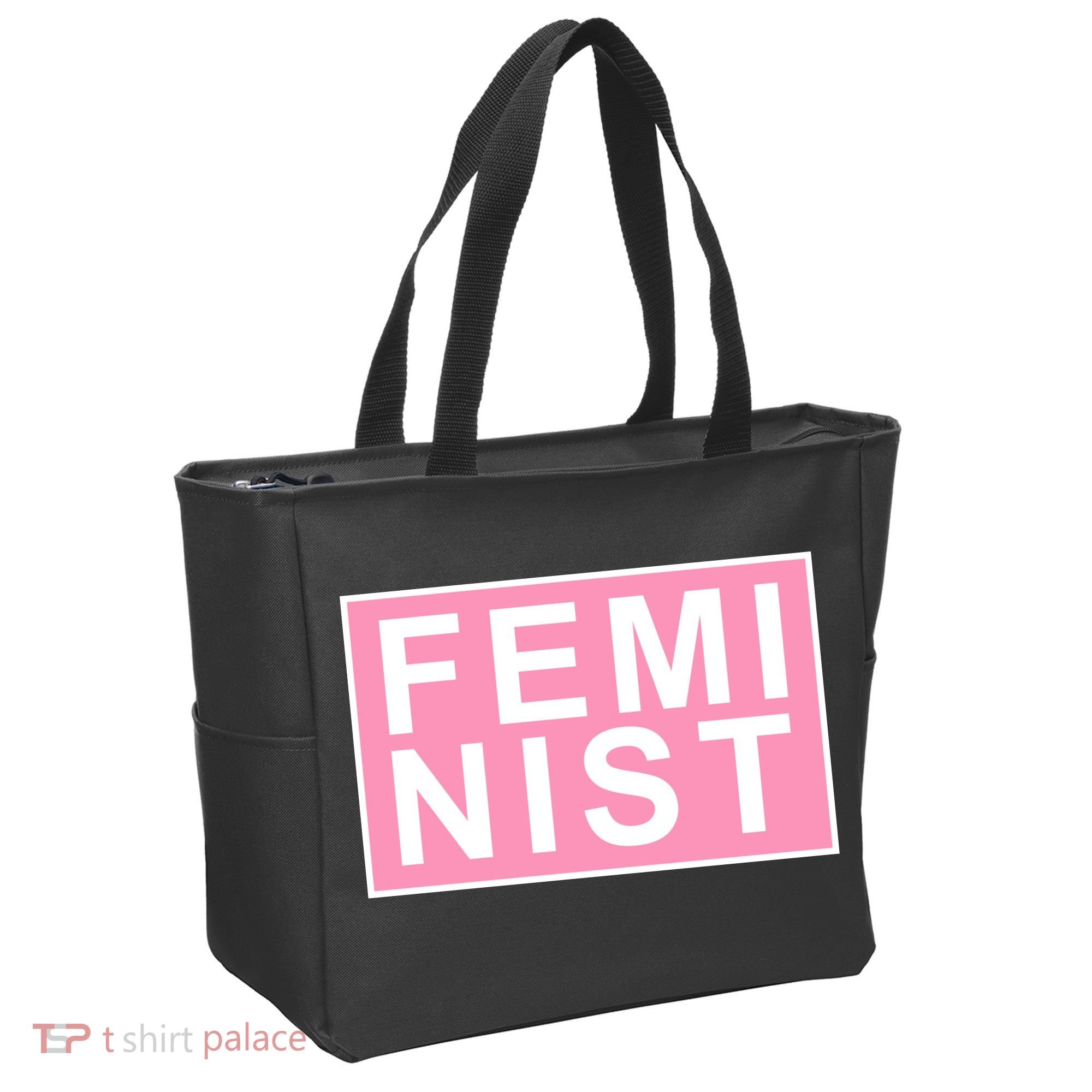 Feminist Pink Logo Tote Bag