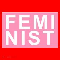 Feminist Pink Logo Santa Hat thumb 1