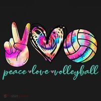 funny Peace Love Volleyball Player Tie Dye Style Women's Tank Top thumb 5