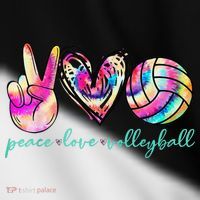 funny Peace Love Volleyball Player Tie Dye Style Toddler Fine Jersey T-Shirt thumb 2