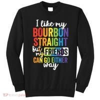 Funny Pride LGBT Ally Gift Bourbon Straight Friends Premium Sweatshirt thumb 0