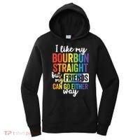 Funny Pride LGBT Ally Gift Bourbon Straight Friends Premium Women's Hoodie thumb 0