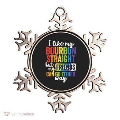 Funny Pride LGBT Ally Gift Bourbon Straight Friends Premium Ornament