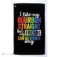 Funny Pride LGBT Ally Gift Bourbon Straight Friends Premium Golf Towel thumb 0