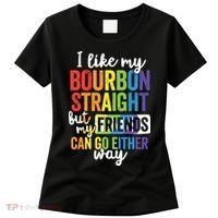 Funny Pride LGBT Ally Gift Bourbon Straight Friends Premium Women's T-Shirt thumb 0