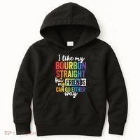 Funny Pride LGBT Ally Gift Bourbon Straight Friends Premium Kids Hoodie thumb 0